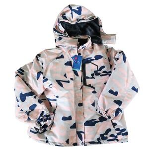 POOLULY XXL Women's Pink Camo Winter Jacket Coat Hooded Urban Outdoor Wear NWT